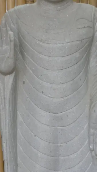 Product image 3 of the product “Standing Buddha - Abhaya mudra made of Riverstone, ca. 180 cm High ”